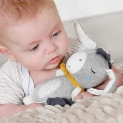 Mini-Spieluhr Esel FehnNATUR 19cm In Grau -Pinolino shop fehn mini spieluhr esel fehnnatur 19cm in grau 2