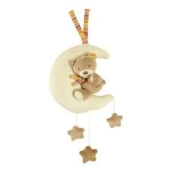 Fehn Spieluhr Teddy Im Mond Rainbow 20 Cm In Beige