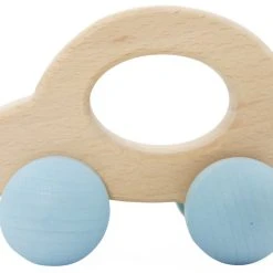 Hess Holzspielzeug Rolli "Auto" In Natur/Blau