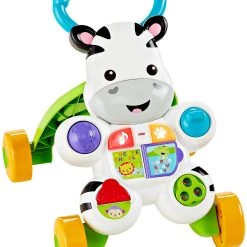 MATTEL Fisher-Price Lern Mit Mir Zebra-Lauflernwagen, Baby Lauflernhilfe, Laufwage...